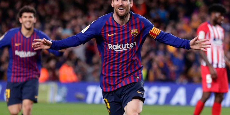 Messi celebra el segundo gol