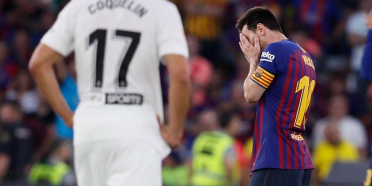 Messi y una temporada dificil pese al titulo de liga