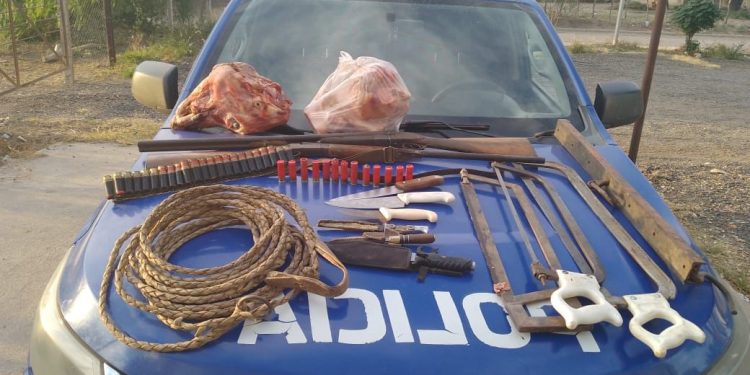 Secuestro de armas de fuego y carne bovino