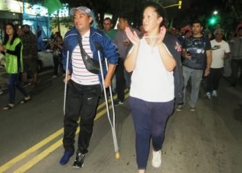 Trabajadores super uno marchando hace algunas semanas