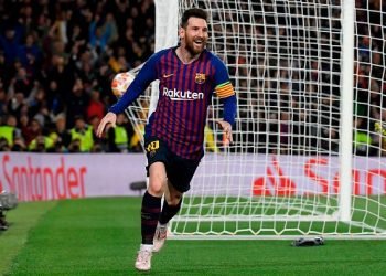 Messi en el festejo del 2 a 0