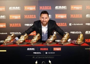 Messi y sus 6 botas de oro
