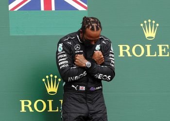Hamilton en el podio