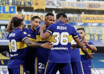 Medina marco su primer gol en la bombonera