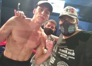 Nahuel Garcia tras la victoria sobre el ring
