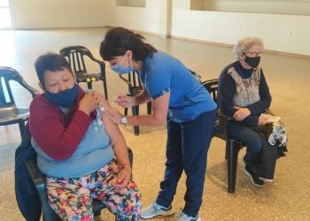 Vacunación en el anfiteatro de jesús maría