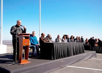“la inversión que hemos hecho origina más movimiento, más turismo y más trabajo para los habitantes del departamento pocho”. juan schiaretti