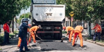 Finalizaron las obras de bacheo con hormigón en Lagunilla