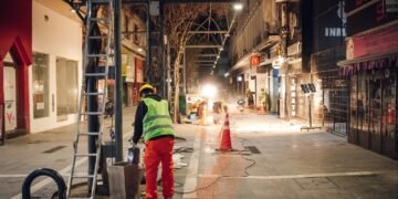 Las peatonales 9 de Julio y San Martín se renuevan con obras de puesta en valor